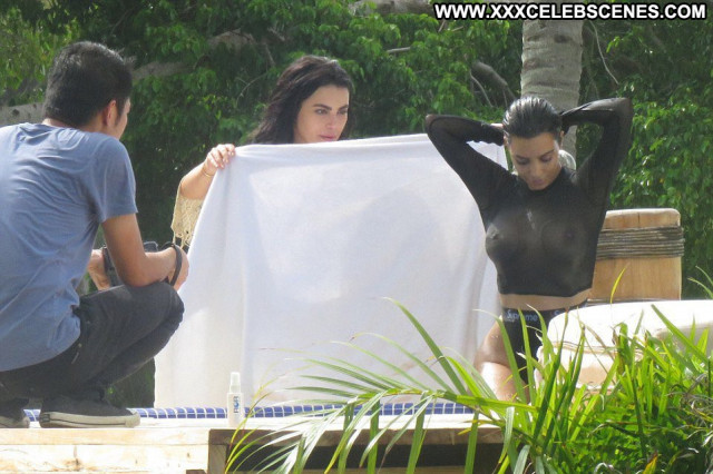 Kim Kardashian No Source See Through Babe Beautiful Candids Posing