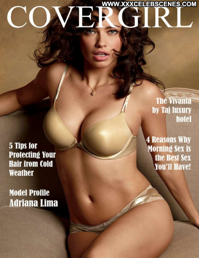 Adriana Lima Cover Girl Sexy Lingerie Babe Beautiful Magazine Posing