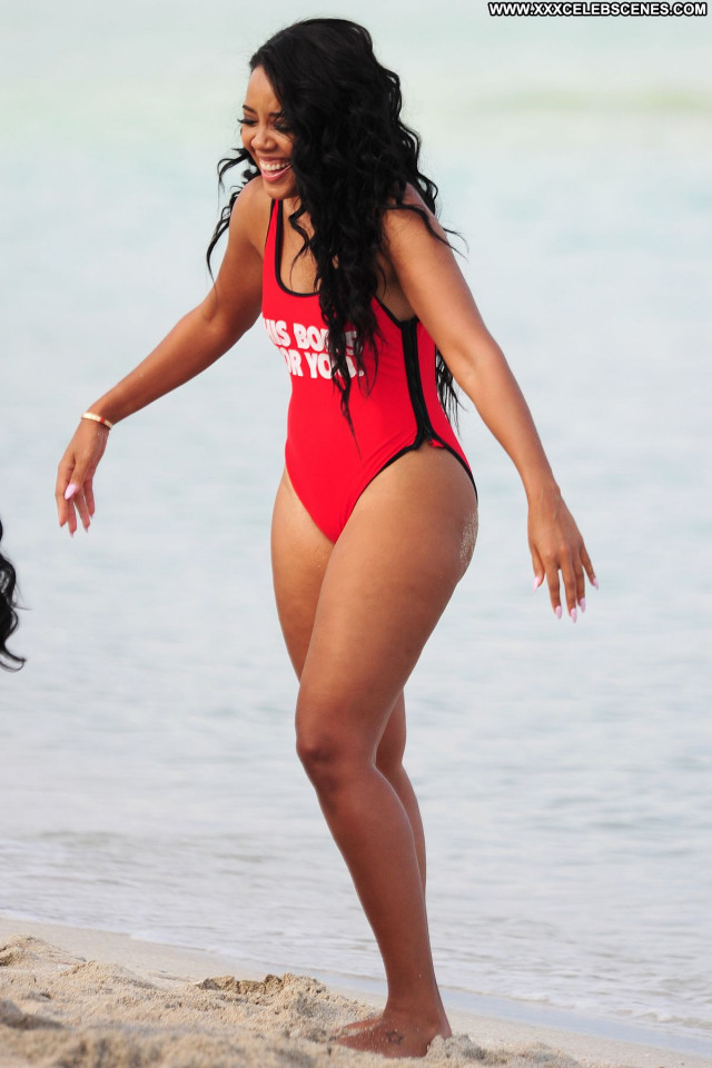 Angela Simmons No Source Swimsuit Babe Posing Hot Celebrity Beautiful