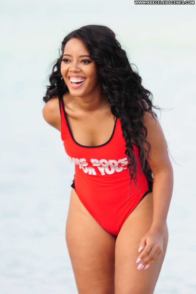 Angela Simmons No Source Babe Beautiful Posing Hot Celebrity Swimsuit