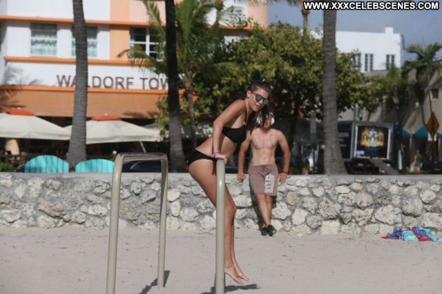 Imogen Thomas Posing Hot Babe Beautiful Bikini Beach