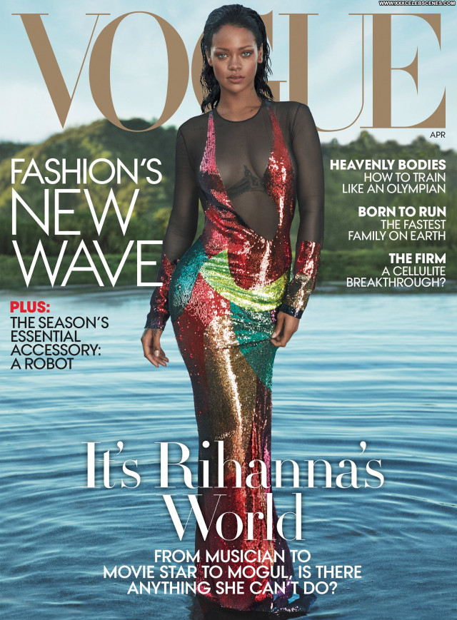 Rihanna Vogue Magazine Posing Hot Fashion Beautiful Celebrity