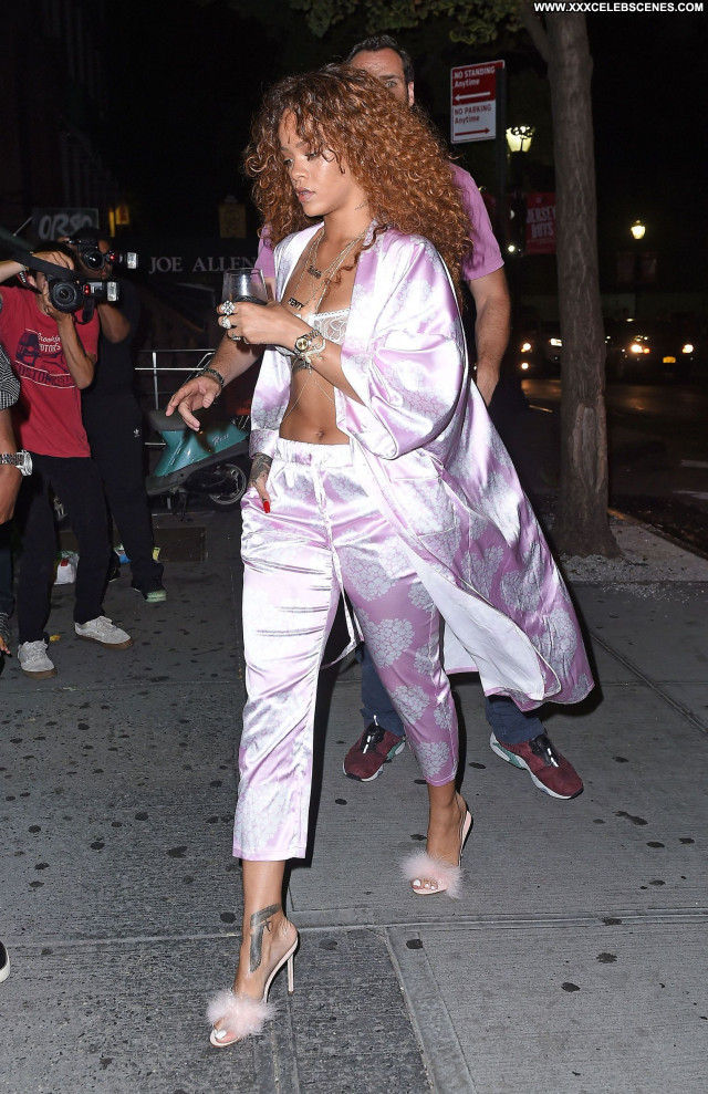 Rihanna New York Babe Celebrity Singer Posing Hot See Through