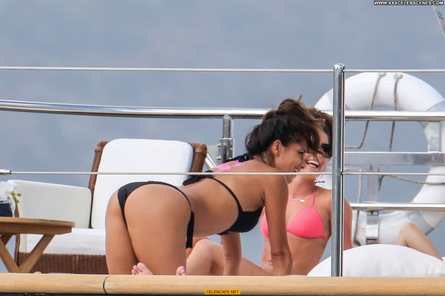 Nicole Scherzinger Monte Carlo Yacht Celebrity Black Babe Posing Hot