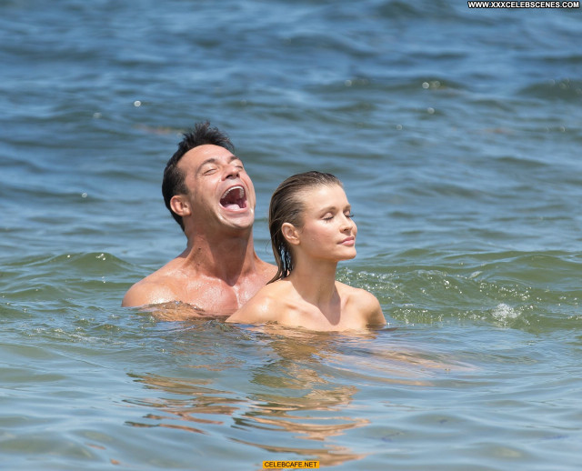 Joanna Krupa The Beach Babe Topless Beautiful Black Bikini Beach