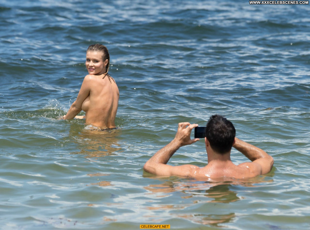 Joanna Krupa The Beach Beach Topless Black Posing Hot Beautiful