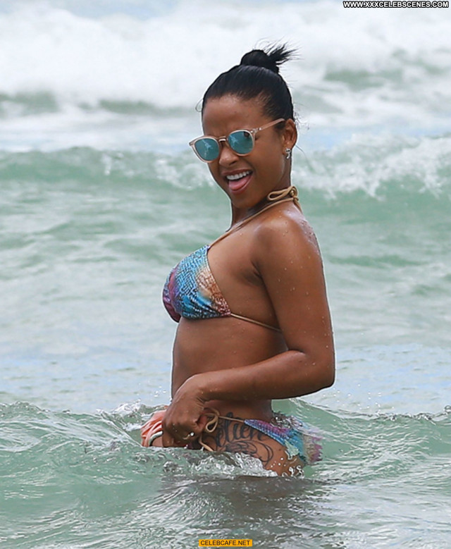 Christina Milian No Source Posing Hot Sex Beautiful Beach Bikini Babe