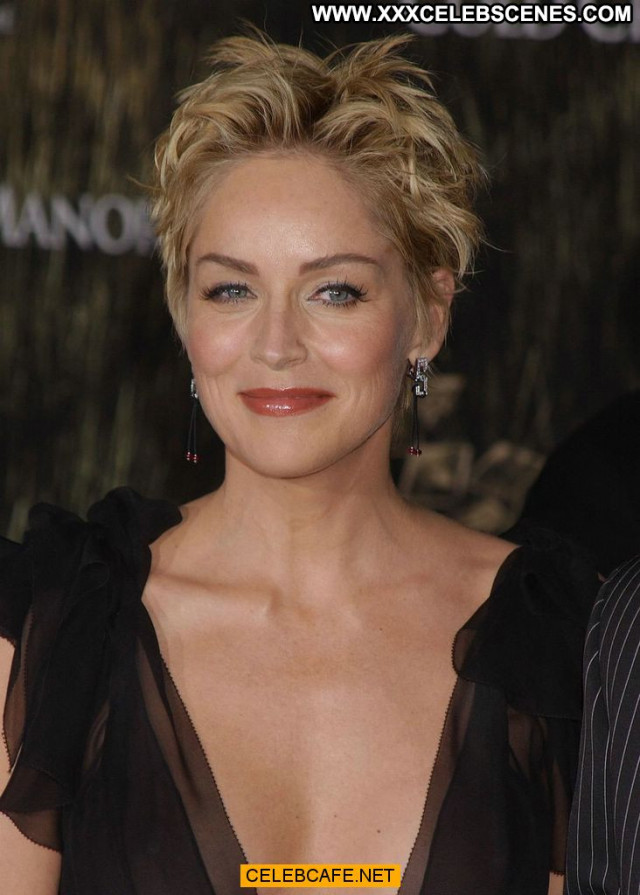 Sharon Stone No Source Babe Beautiful Celebrity See Through Posing Hot