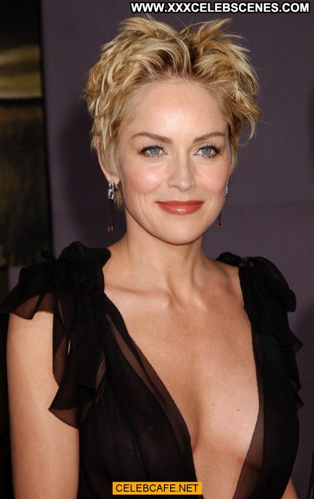 Sharon Stone No Source See Through Babe Celebrity Posing Hot Beautiful