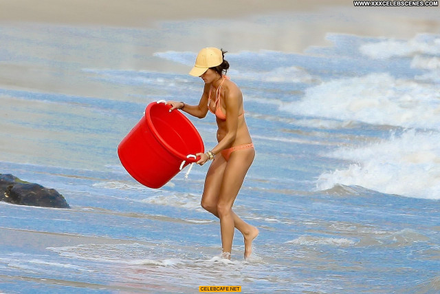 Alessandra Ambrosio The Beach In Malibu Celebrity Beach Bikini