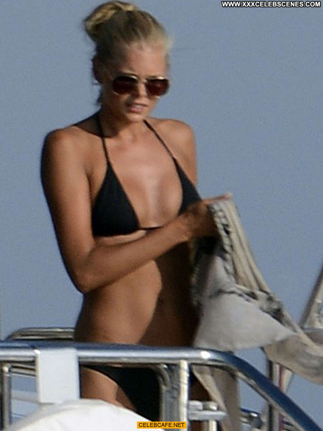 Toni Garrn No Source Yacht Topless Posing Hot Bikini Babe Beautiful