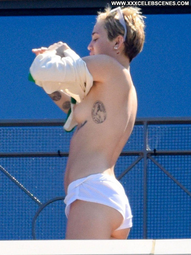 Miley Cyrus Now You Know  Topless Flashing Toples Bra Posing Hot Big