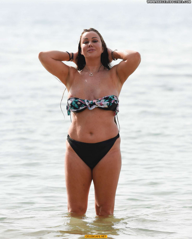 Lisa Appleton No Source Nipple Slip Spa Babe Celebrity Spain Beach