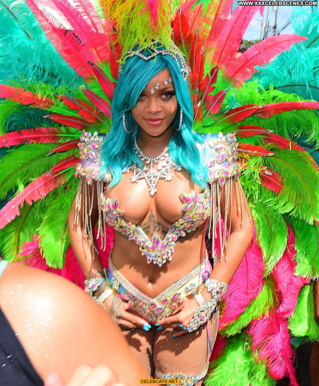 Rihanna No Source Sexy Car Bar Barbados Carnival Posing Hot Sex Babe