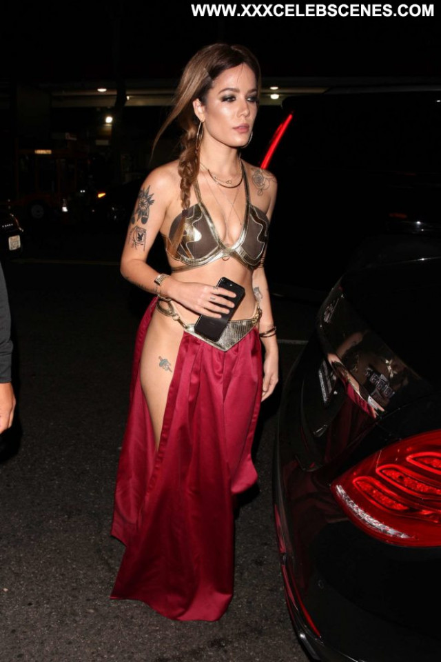 Halsey Halloween Party  Posing Hot Babe Paparazzi Halloween Beautiful