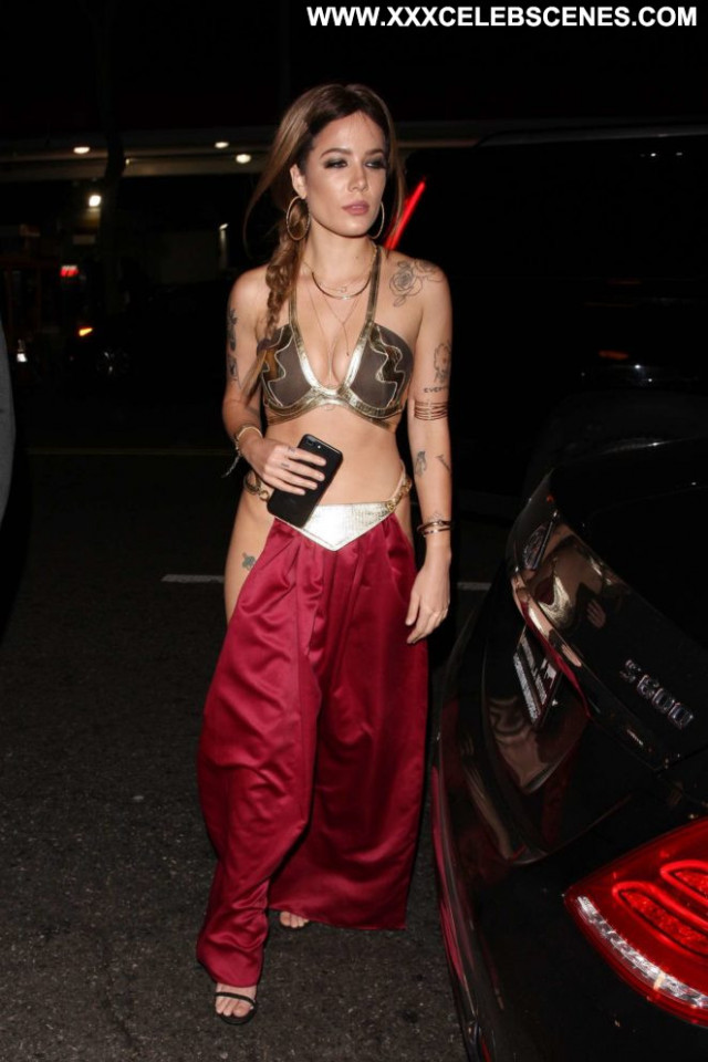 Halsey Halloween Party West Hollywood Posing Hot Party Paparazzi