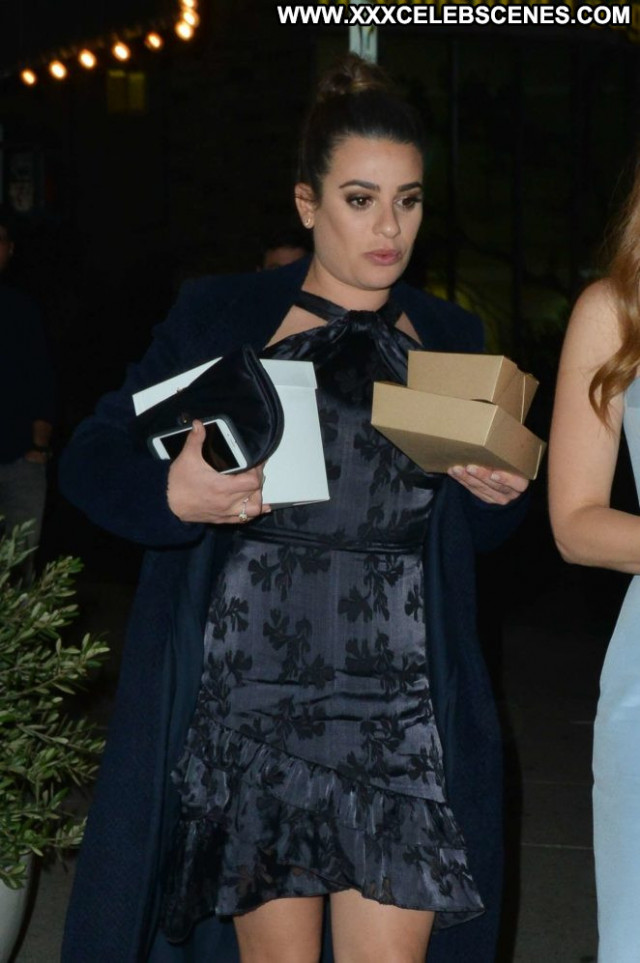 Lea Michele Los Angeles Celebrity Beautiful Restaurant Los Angeles