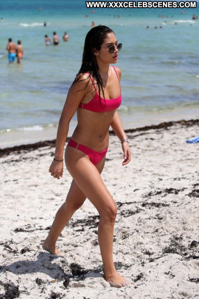 Pink The Beach Beach Celebrity Posing Hot Bikini Babe Beautiful