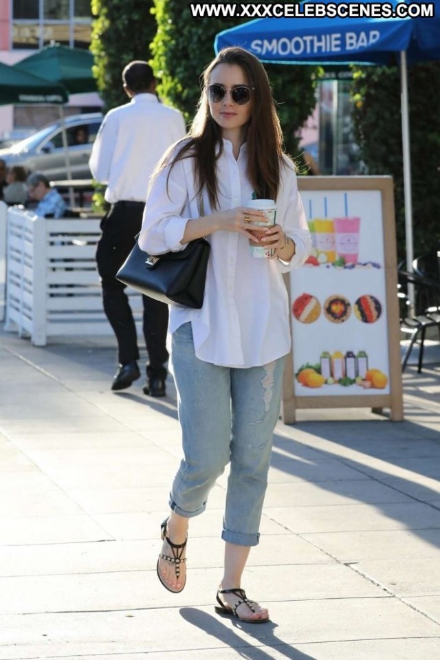 Lily Collins Los Angeles Angel Los Angeles Posing Hot Paparazzi