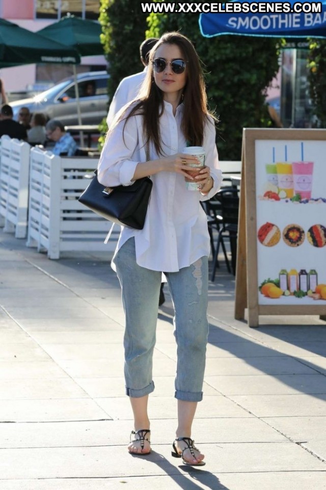 Lily Collins Los Angeles Paparazzi Posing Hot Celebrity Beautiful