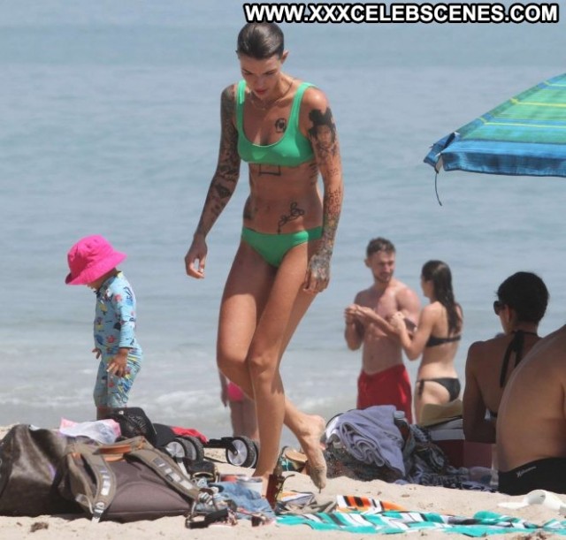 Ruby Rose Malibu Beach Malibu Babe Beach Celebrity Paparazzi Bikini