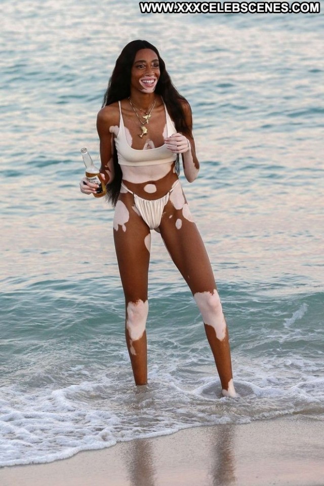 Winnie Harlow The Beach Photoshoot Beach Babe Celebrity Posing Hot