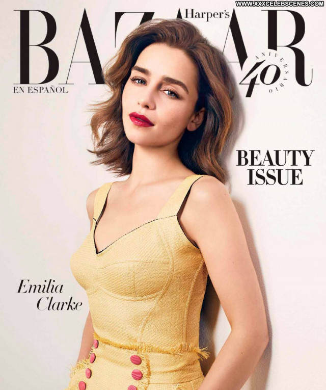 Emilia Clarke Harpers Bazaar Posing Hot Beautiful Paparazzi Babe