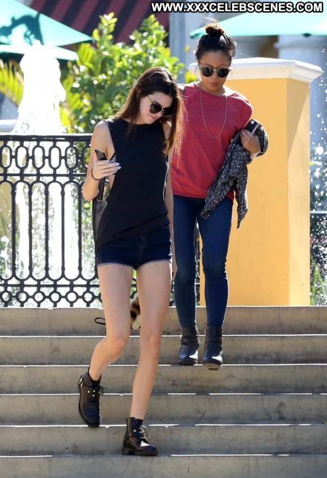 Kendall Jenner Studio City  Shorts Beautiful Posing Hot Paparazzi